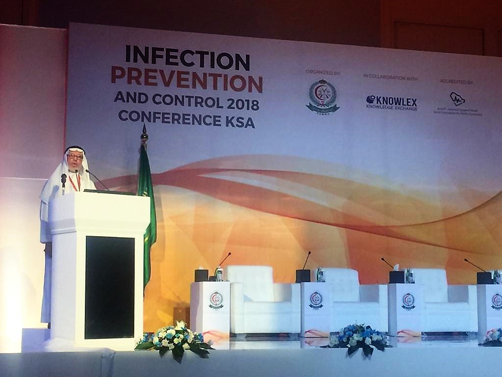 سعادة عميد كلية المجتمع يشارك كمتحدث في المؤتمر العالمي لمكافحة العدوى IPC2018KSA، جامعة نجران