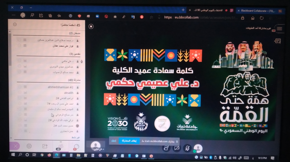 الاحتفاء باليوم الوطني السعودي 90 وتكريم الطلاب المتميزين وأوائل المتفوقين في الفصلين الثاني والصيفي 40-1441