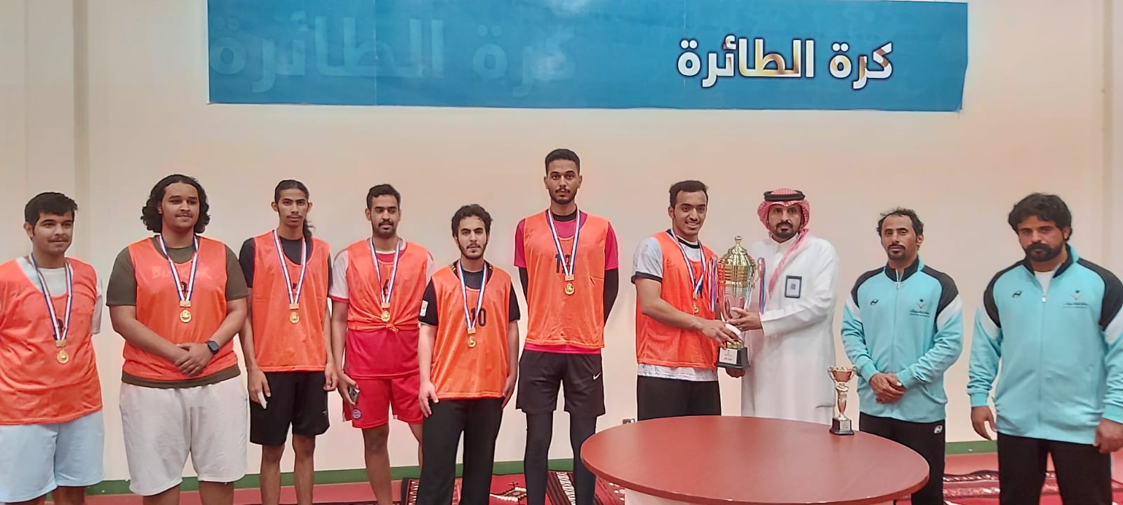 The Applied College emerged victorious and won the championship cup of the Najran University Volleyball League - Second Semester 1445
